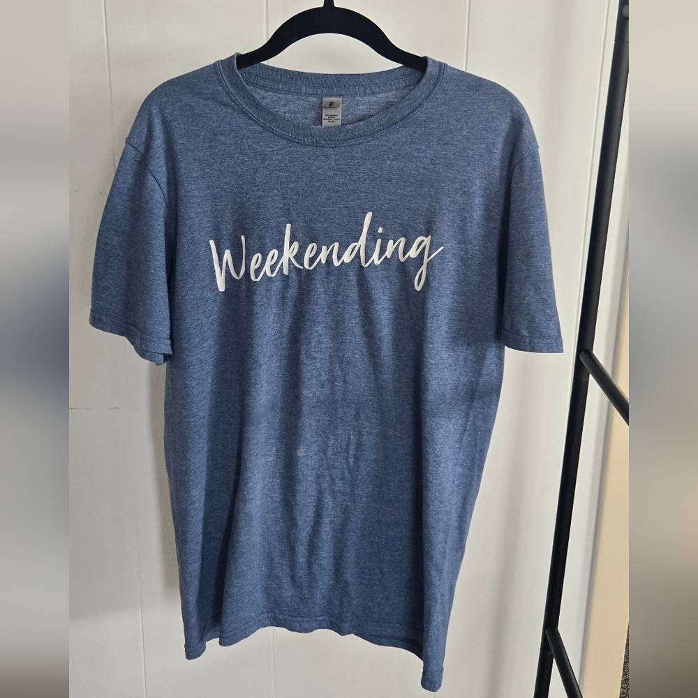 Blue 'Weekending' T-Shirt